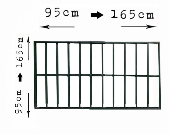 Grille de défense réglable pour fenêtre (largeur et hauteur) de 95x95 cm à 165x165cm noir - 7