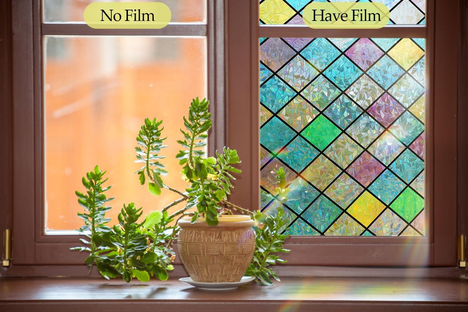 Film Fenetre Anti Regard, Film Occultant Fenêtre, Film Electrostatique Vitre Ligne Design 45x200cm Bon Intimité, Film Opaque Pour Vitre Anti UV Dépoli Pour Bureau Maison Salle De Bain Chambre Cuisine