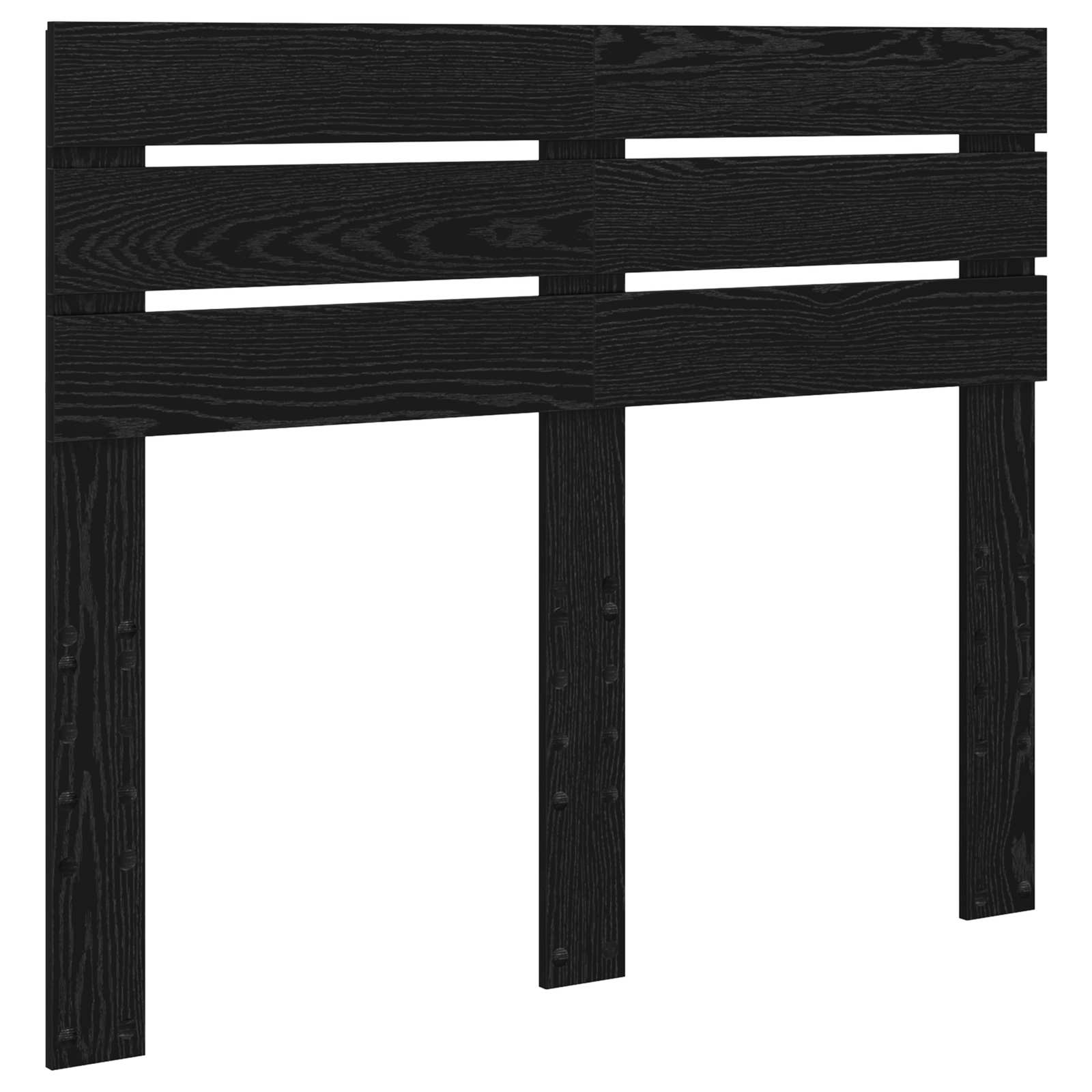 Cadre de lit en panneau de bois, chêne noir, pour la chambre, 135 × 190 cm - 7