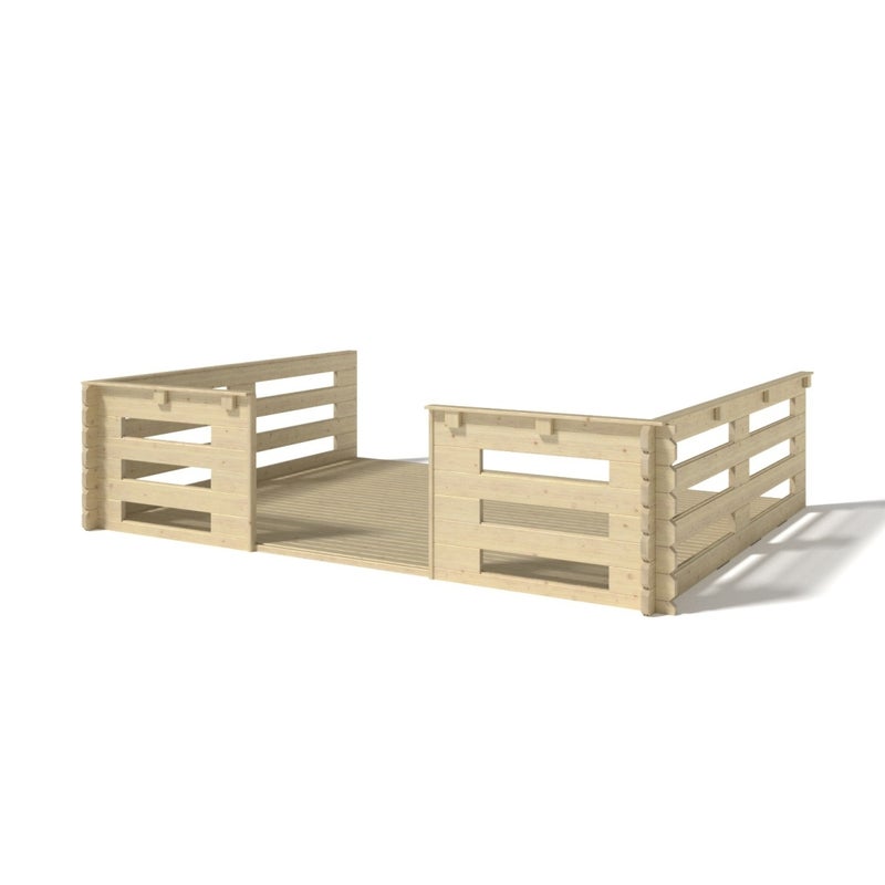 Weranda do domku ALTANKA 4x3 m - kolor naturalny, drewniana, DOM548, 1szt.