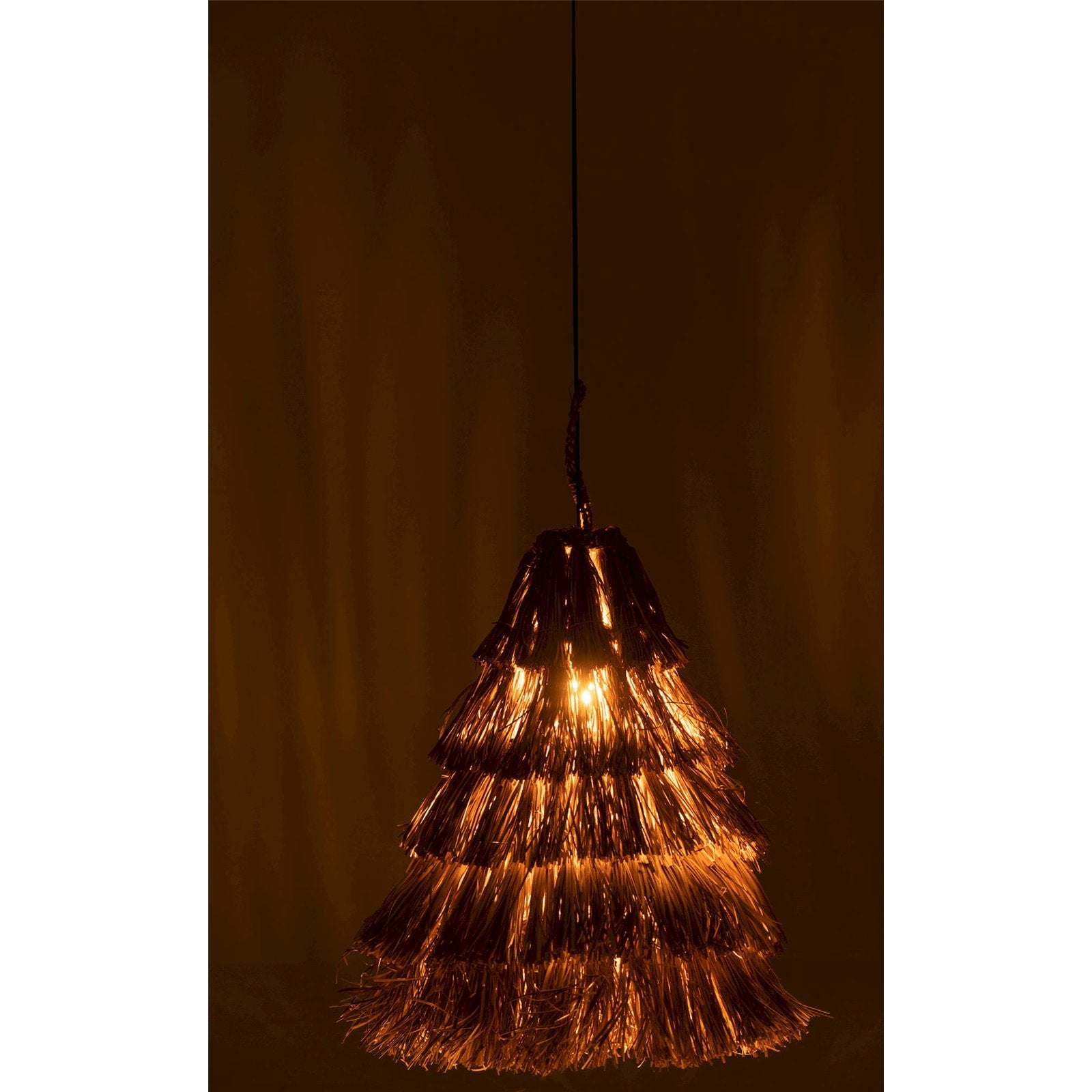 Suspension bohème en jonc de mer naturel esprit bord de mer 42 x 42 x 50 cm Naturel jonc de mer clair - 3