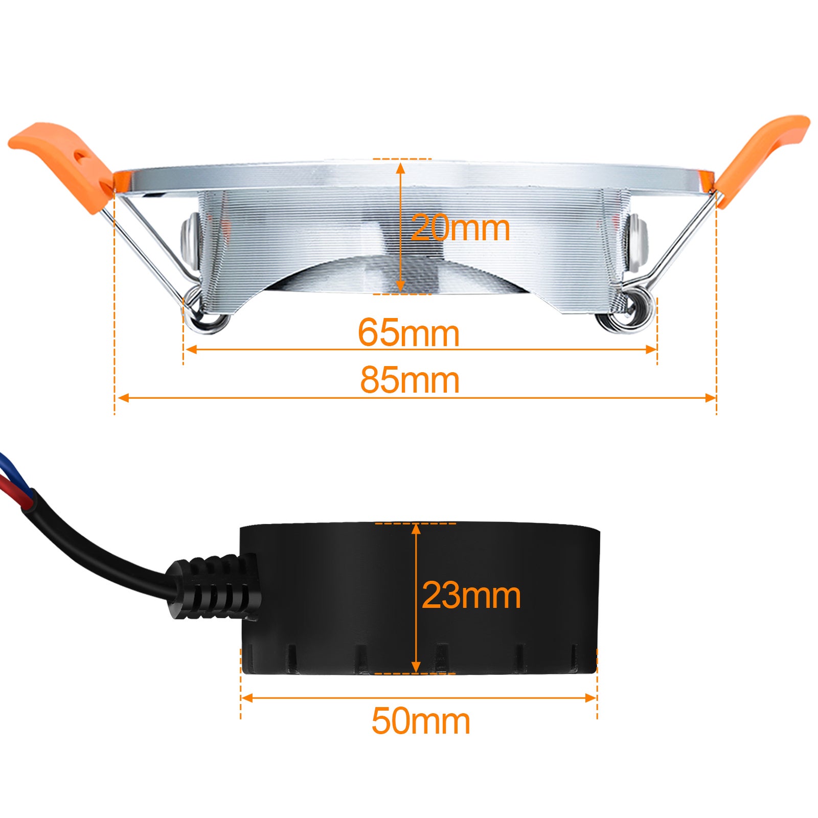 Faretti da incasso 20x Faretti LED da soffitto Faretto da incasso orientabile bianco freddo 3W - 6