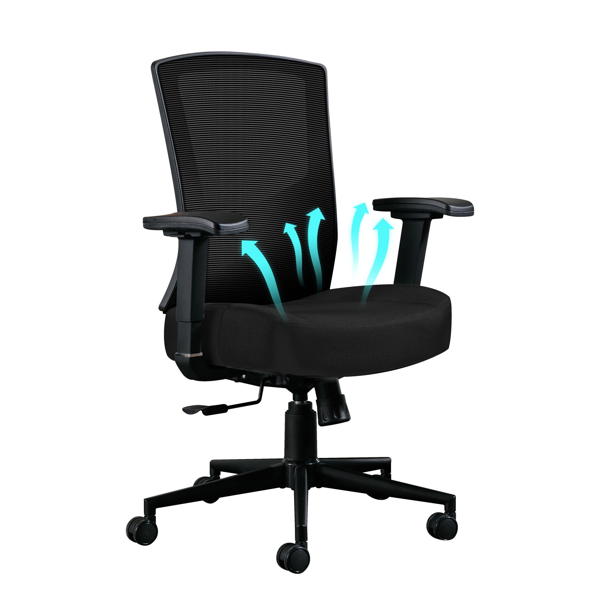 Chaise Bureau Ergonomique À Dossier Mi haut En Maille Chaise Bureau Ergonomique À Dossier Mi haut En Maille