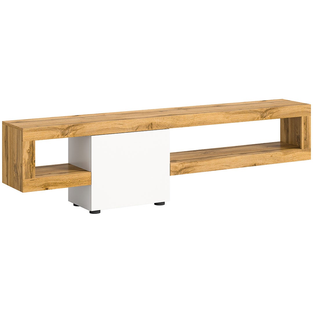 Loft system regałów 1 drzwi 2 komory biały.