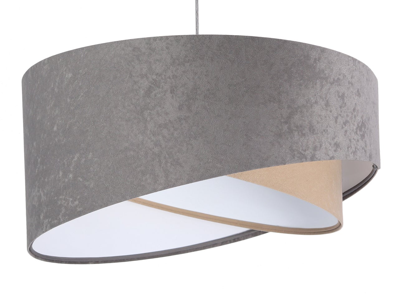 Lampa wisząca SILVERY szara/beżowa/biała