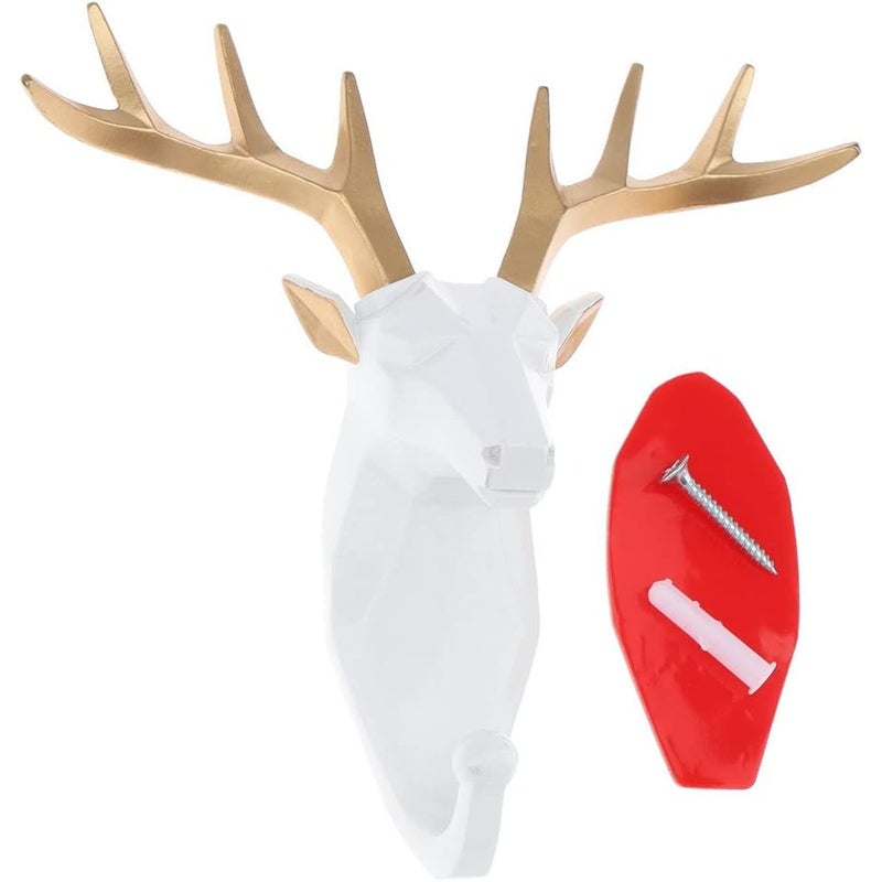 Dom Sypialnia Dekoracja Zwierzęca Jeleń Haki Żywica Montowane Na Ścianie Słodka Biżuteria Klucz Szalik Sukienki Wieszak na Płaszcze -