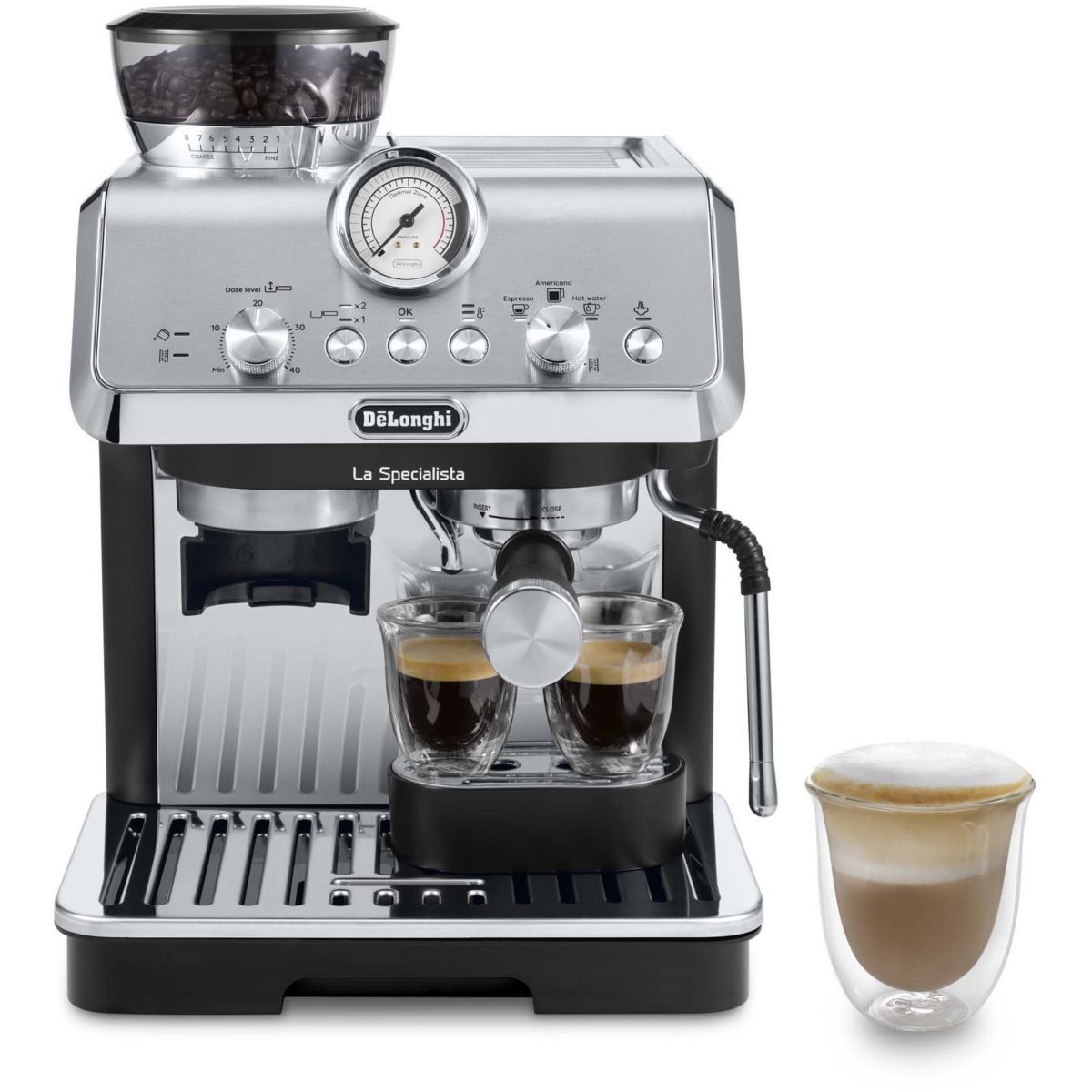 Delonghi Cafetera De Longhi La Specialista Arte Ec9155.m En Acero Inoxidable Para Café En Grano Negro Acero Inoxidable, Leroy Merlin