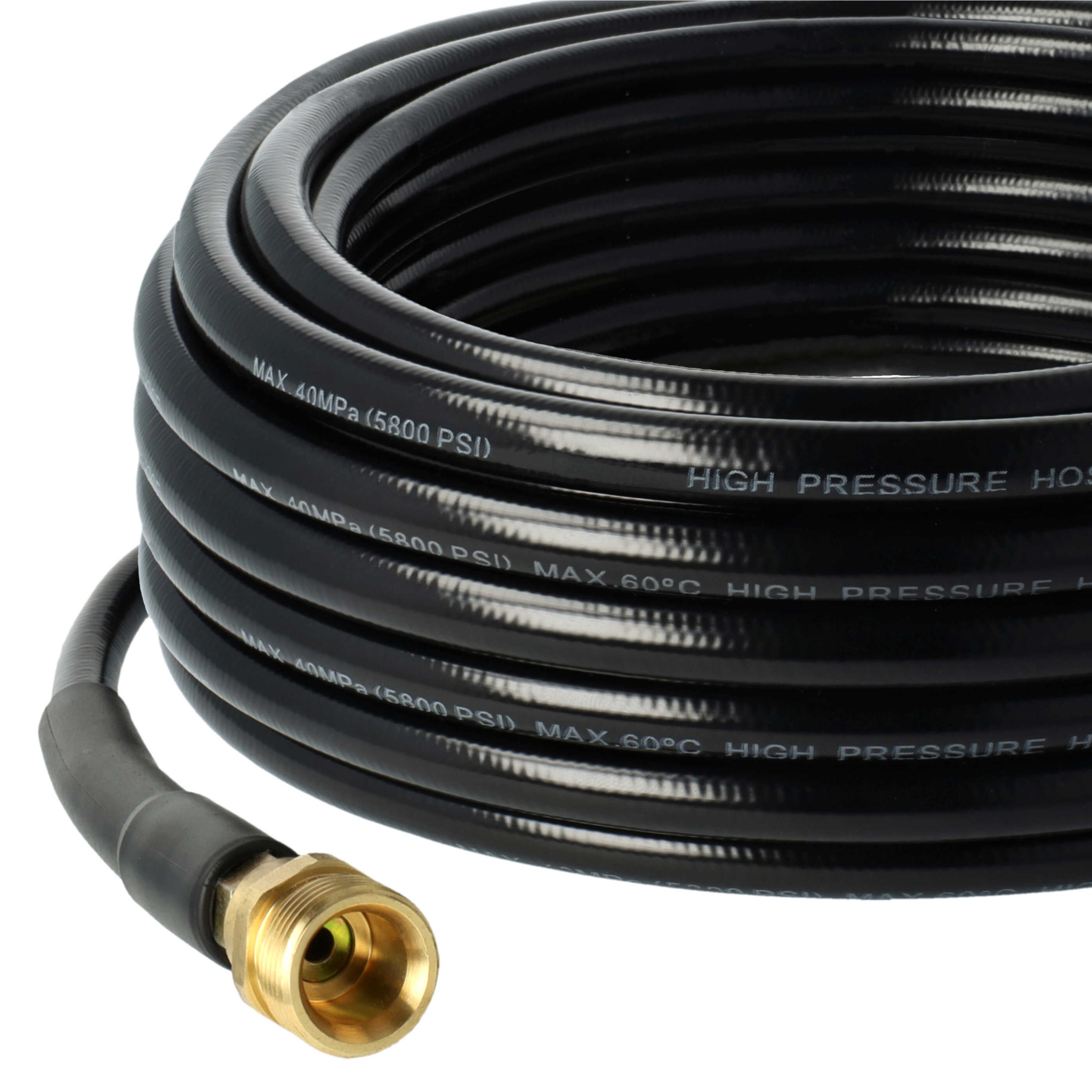 vhbw Tuyau de rallonge 15 m compatible avec Kärcher K6, K 5.91 MD T 200, K 6.80 M T 250 nettoyeur haute pression avec connexion M22 x 1,5, noir - 2