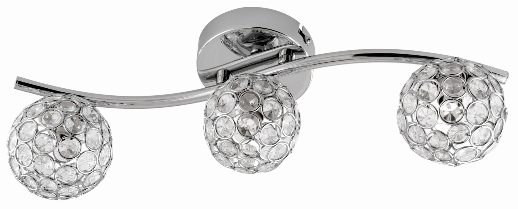 Lampa sufitowa Starlet transparentna-chromowana 3xG9x40W wym: 13 x 42 x 9 cm kryształ Candellux