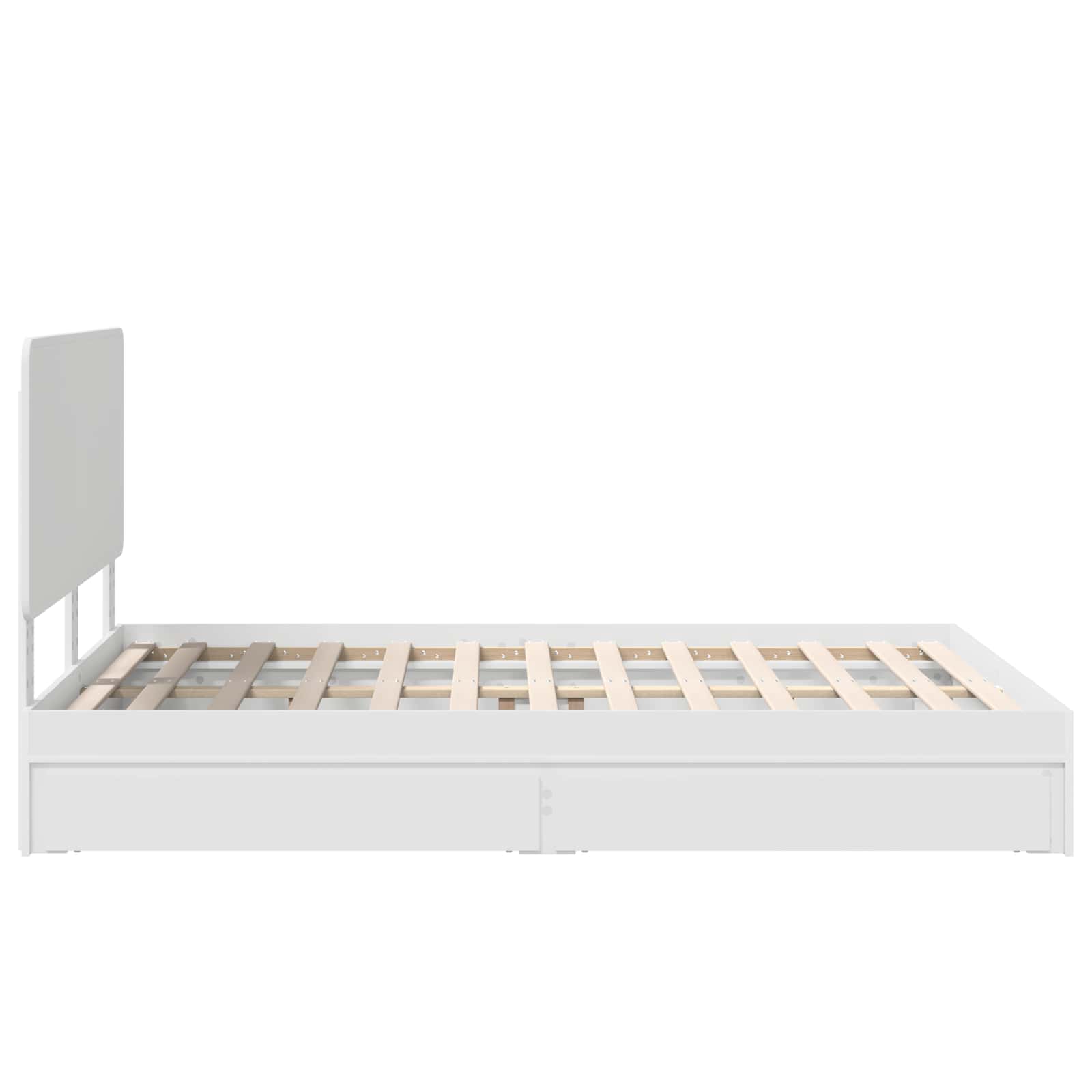 Lit de rangement réglable Blanc 140 x 200 cm panneau de bois - 9