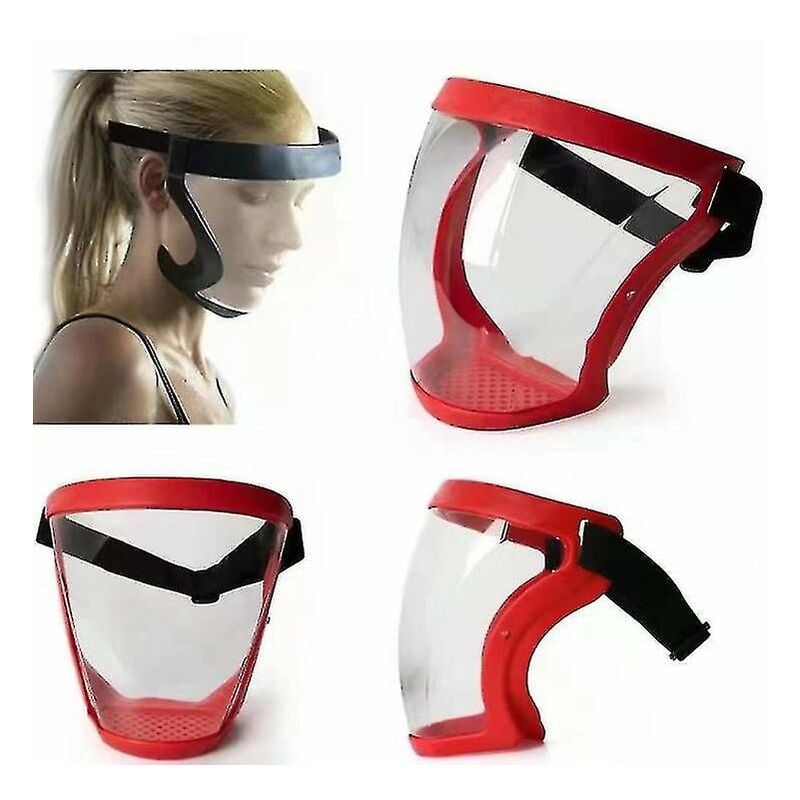 Bouclier de protection complet visière Hd masque complet transparent vaporisateur transparent résistant aux éclaboussures couverture respirante thinde - 3