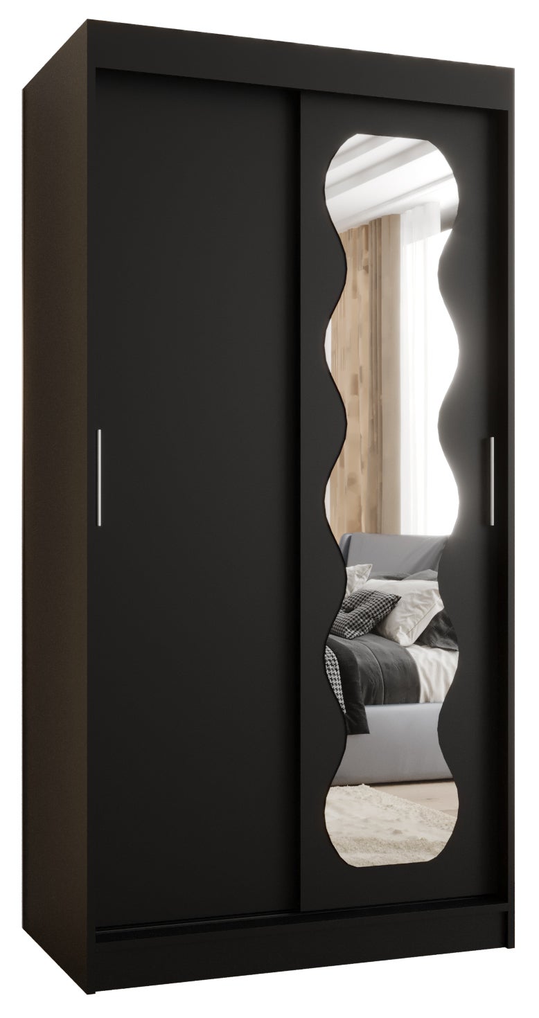 Szafa przesuwna garderoba SPOTI 100 x 62 x 200 cm Czarny - Abiks Meble