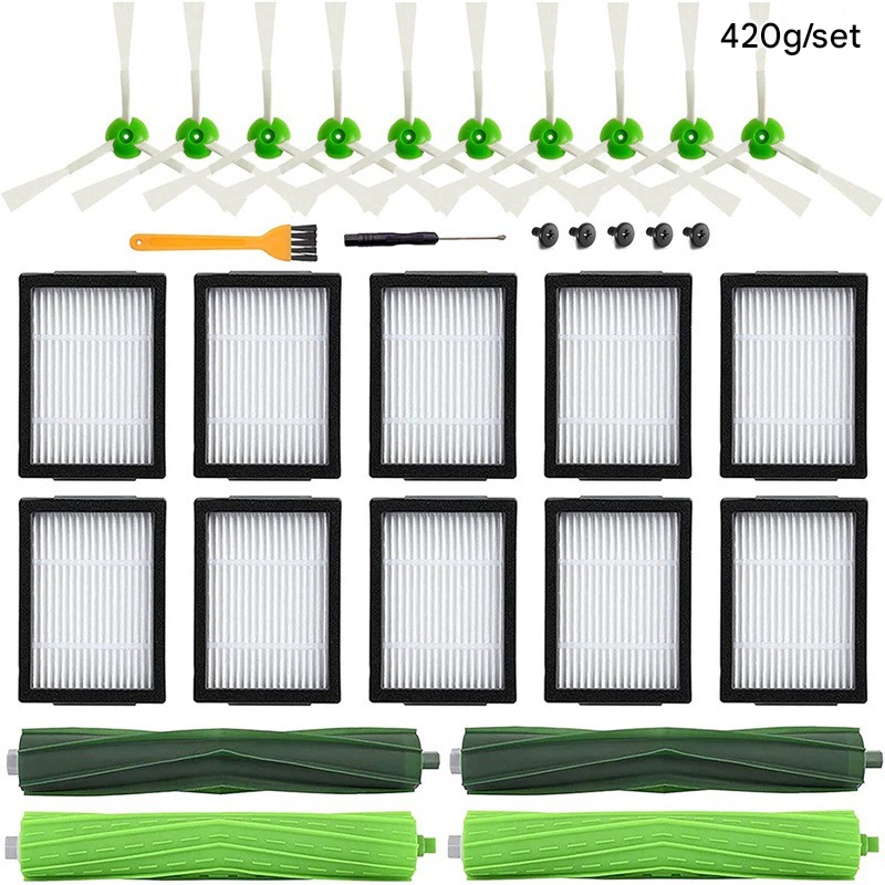 Pasuje do iRobot Roomba i7+ E5 E6 - Zestaw szczotek - Filtr HEPA - Zestaw 29 elementów - Zestaw konserwacyjny - Zestaw zamienny do odkurzacza