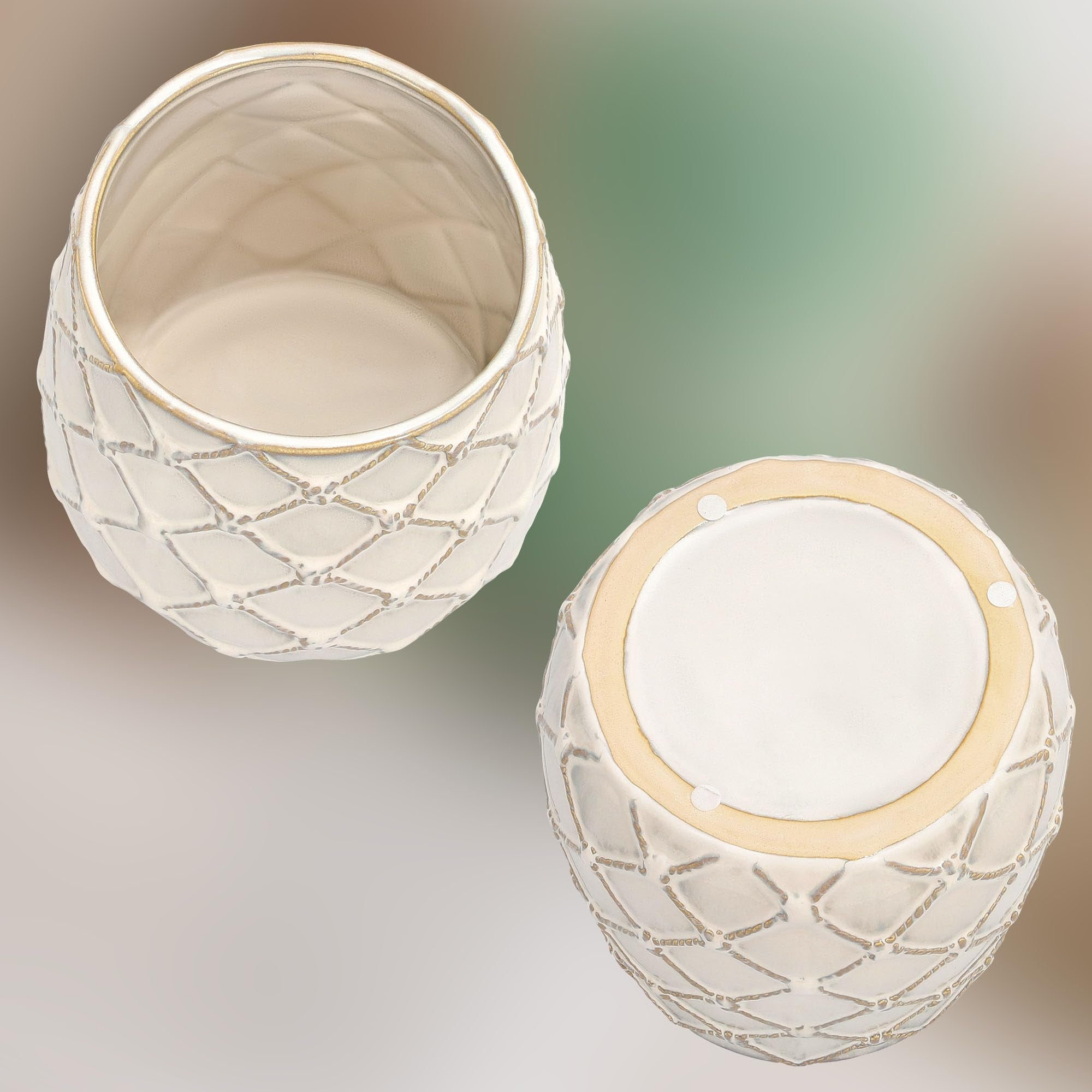 2x doniczka ananas donica osłonka ceramiczna fi 125 ceramika ozdoba kwiaty - KOTARBAU - 6
