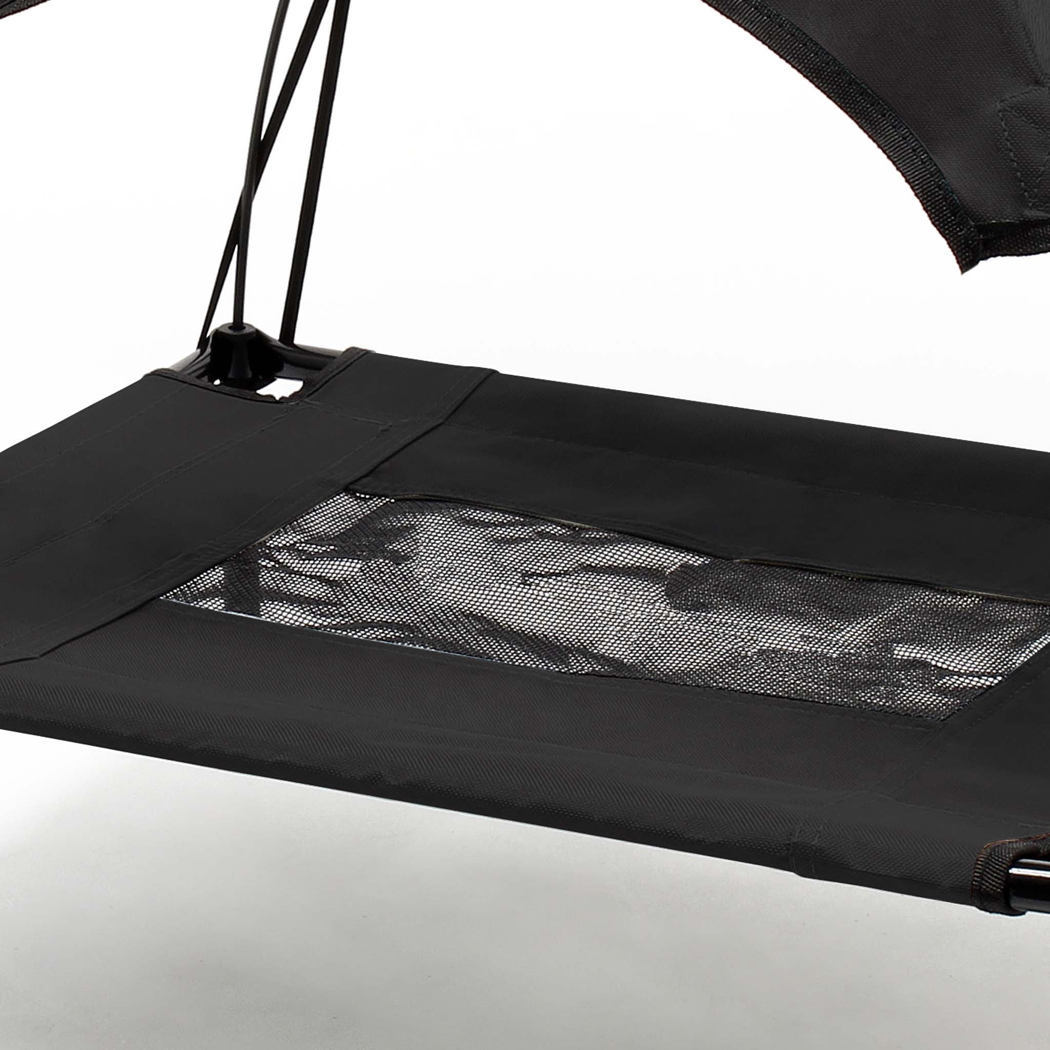 Transat pour chiens et chats avec Toit – couleur Noire – S / 60 x 45 x 50 cm – 15 kg max – en tissu Oxford – Lit de camp relaxant surélevé… Wiltec - 7