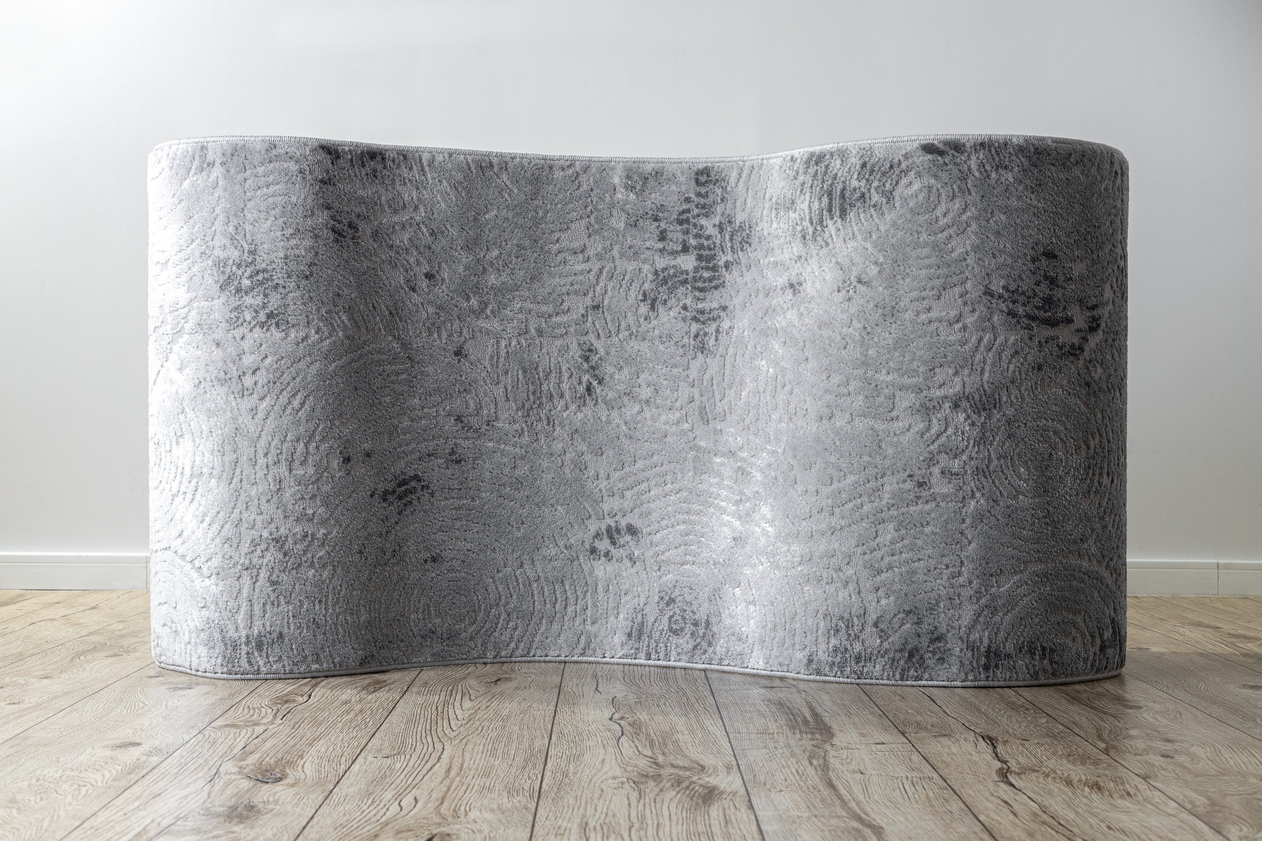 Tapis de couloir Structural MEFE 8725 deux niveaux de molleton gris 120 cm 120x120 cm - 5
