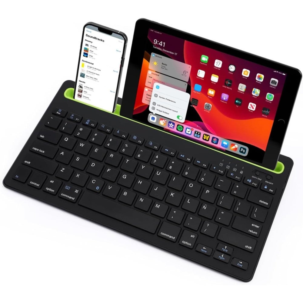 Teclado Inalámbrico portátil con Bluetooth Ranura para Teléfono