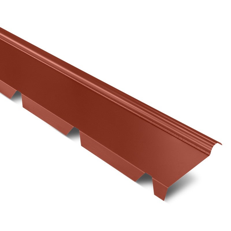 Pack de 2 Demi-faîtière à boudin crantée 2100 mm AXEL Rouge Tuile RAL 8012 - 3