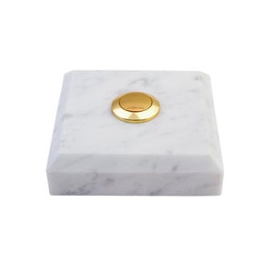 Sonnette Rectangulaire En Marbre Noir Moucheté – Finition Mate – Modèle S77 D'occasion