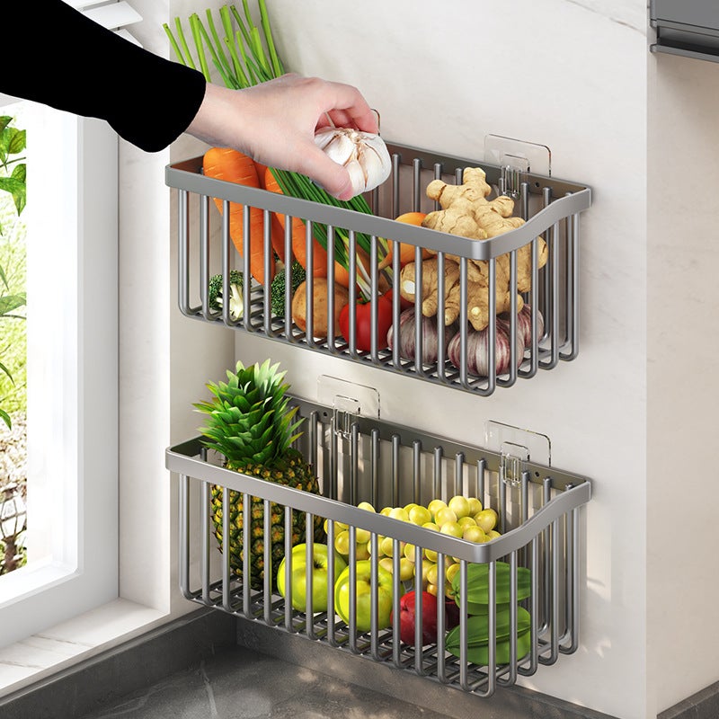 Kosz ścienny do odcedzania owoców i warzyw, ciemnoszary, 30,3*13*12,8 cm