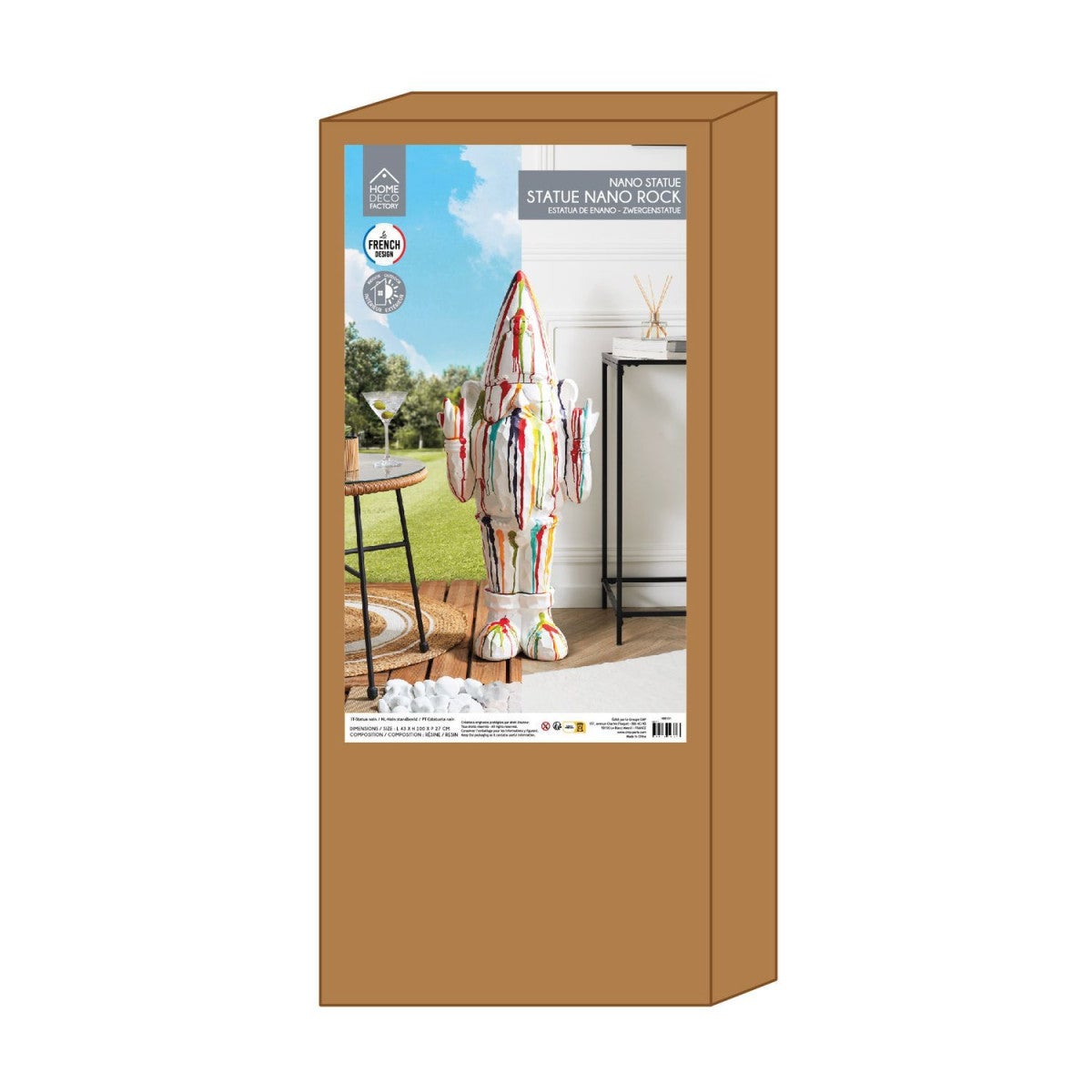 Statue - Home Deco Factory - Nain Rockeur - Multicolore - 5