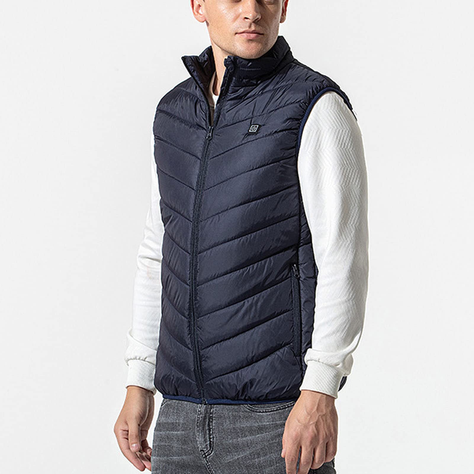 Gilet chauffant, gilet chauffant d'hiver, gilet chauffant électrique avec 3 niveaux de chauffage 9 zones de chauffage, vestes chauffantes lavables pou - 7
