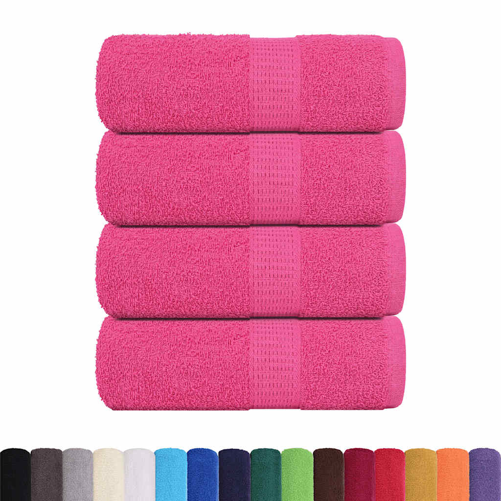 Toallas de visita 4 uds rosa 30x50 cm 360 g m 100 algod n cfw607235
