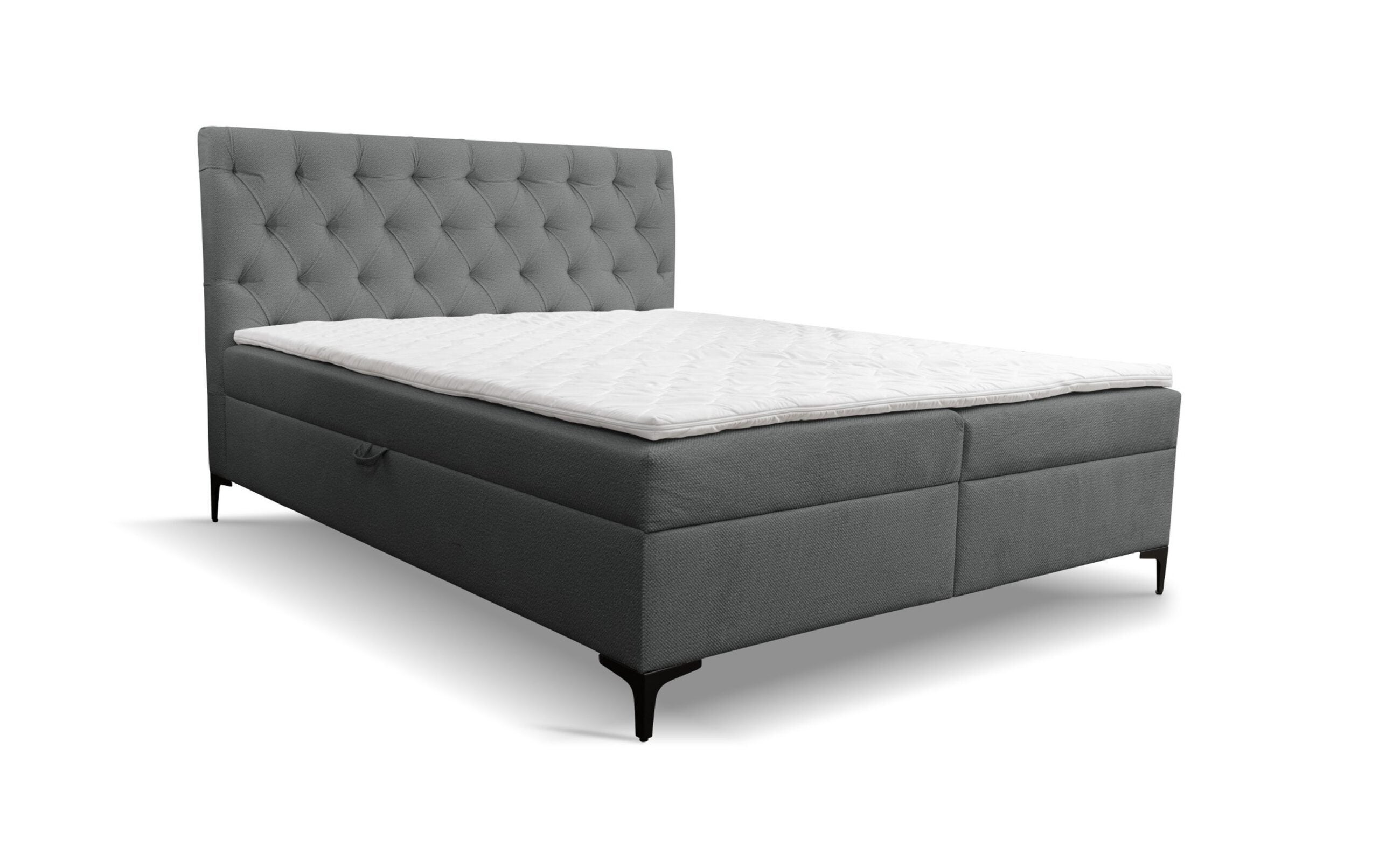 Lit boxspring Calipso avec 2 coffres de rangement, lit rembourré ...