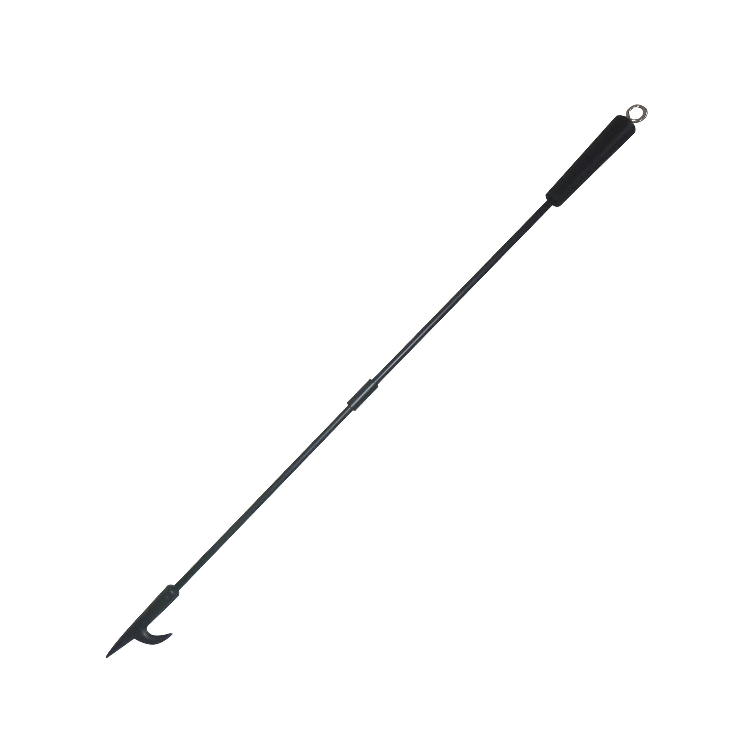 UKCOCO Tisonnier en Fer 33 cm, Outil Multifonction for Cheminée et Foyer Extérieur, Poignée Antidérapante for Sécurité, Crochet de Feu for Barbecue et Poêle, Tisonnier à Long Manche for Camping