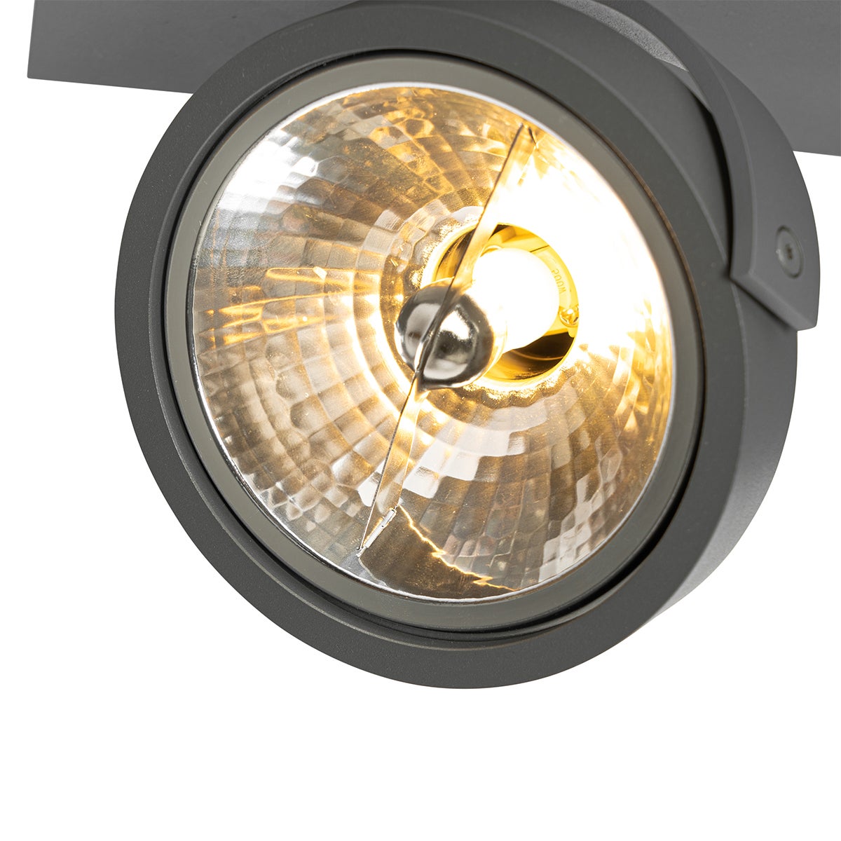 QAZQA Go_nine_tubo - Spot Plafond, Plafonnier - 2 Pièces - 12 Cm - Noir - Rustique - éclairage Intérieur - Salon I Chambre I Cuisine I Salle à Manger