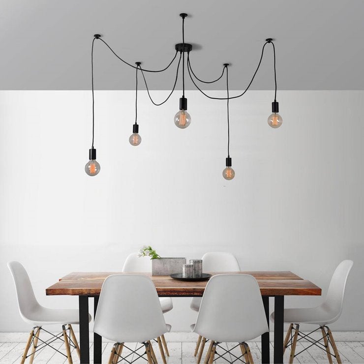 SPIDER-Suspension 5 Lumières Ø modulable Câble L150cm - - 2