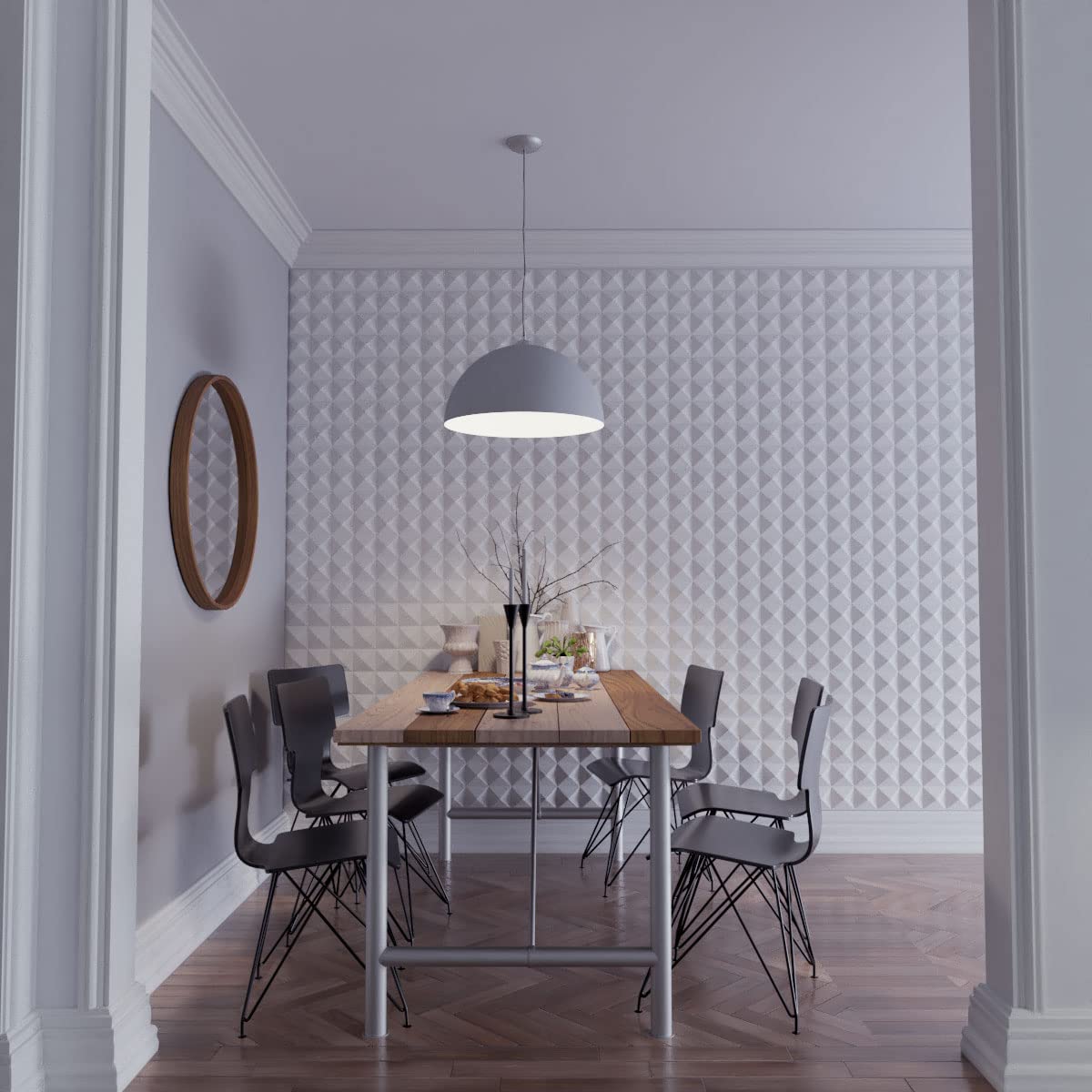 Panneaux muraux 3D 30 x 30cm - Autocollants muraux 3D en PVC, faciles à installer - Imperméables et efficaces -pour le salon ou la chambre (15 pièces) - 5