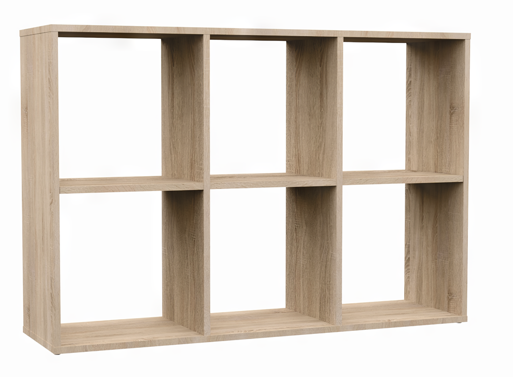 Regał Topeshop Malax 2X3 Dąb Sonoma 110x75x30 cm