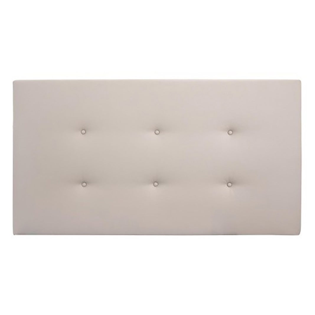 Florence - cabecero de cama tapizado de polipiel con botones en color marrón de 180x80cm - decowood