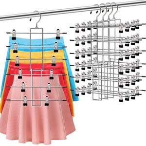 YAOTT Cintre Cintres à Jupe Réglables Cintres En Acier Inoxydable Gain