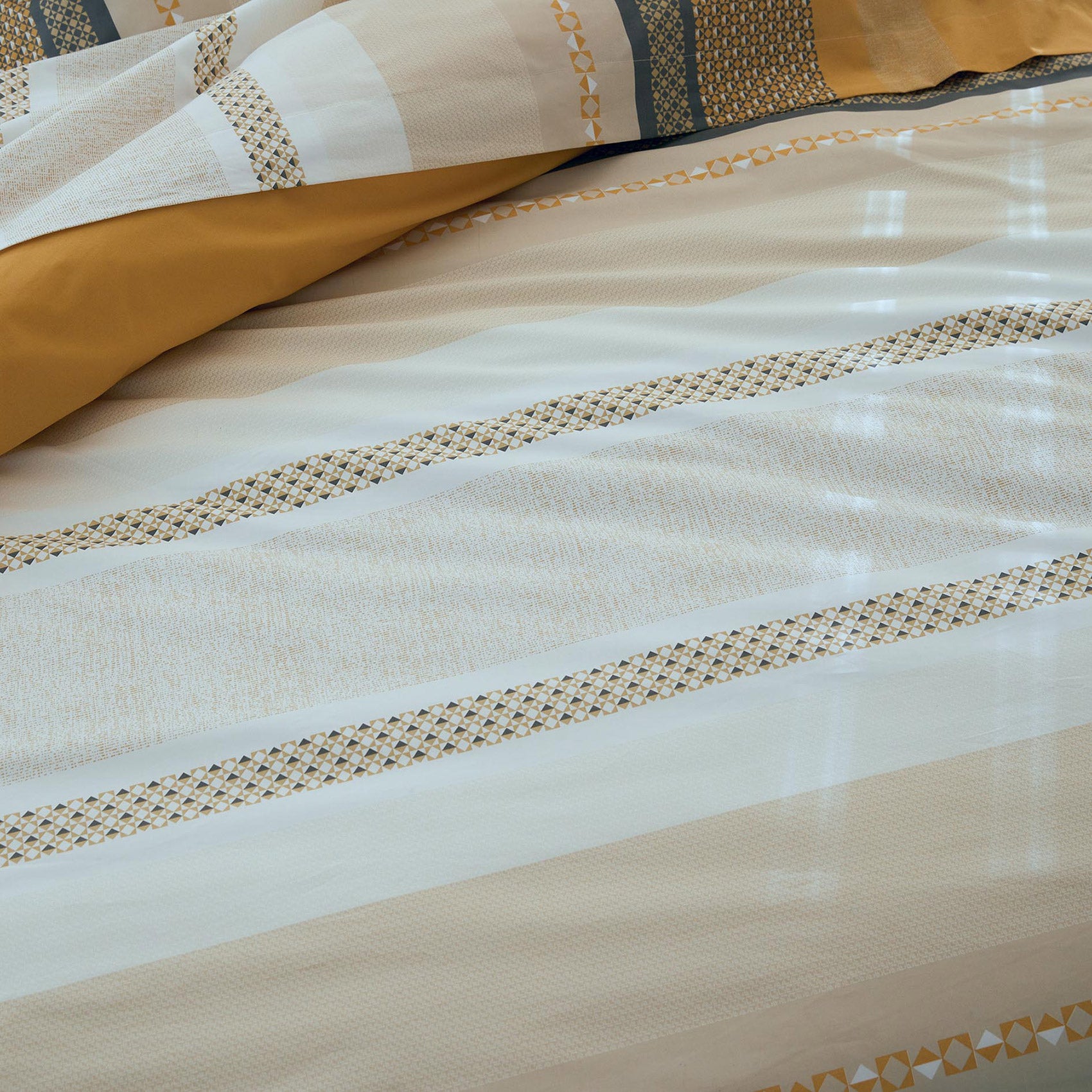 Housse de couette percale Marlow Miel-240 x 220 cm- - 5