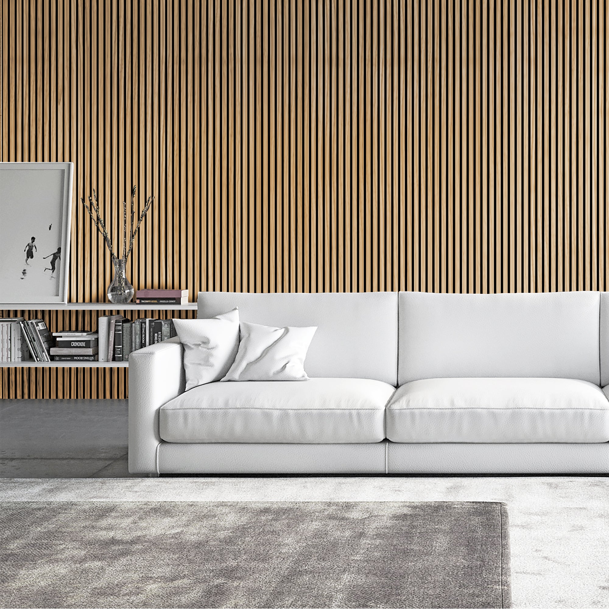 Pannello decorativo dogato fonoassorbente legno acustico Esseci TEAK 275x60 cm - 4