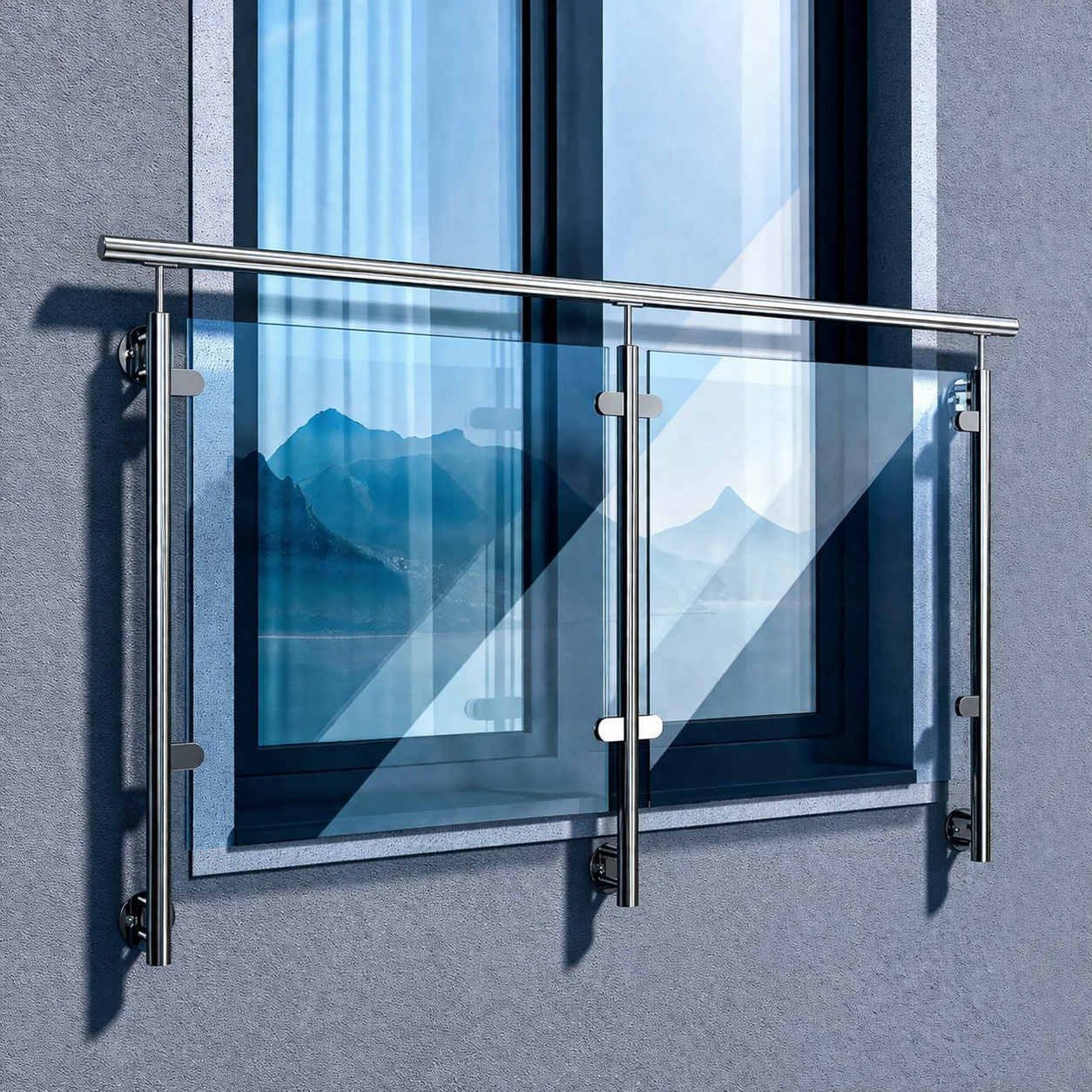 Barandilla exterior de seguridad ventana - nicea iii - ventana 1800 mm