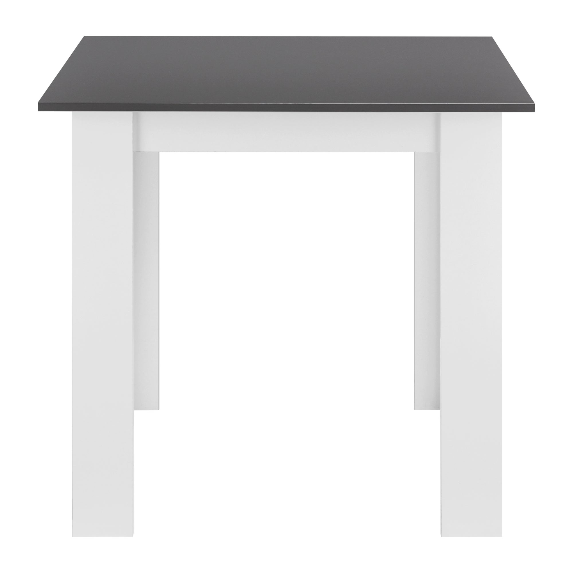 Table Carrée Algermissen pour 4 Personnes 80 x 80 x 76 cm Blanc Gris Foncé [en.casa] - 3