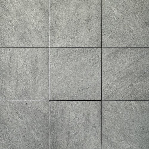 Lot de 2 Dalles de terrasse en grès cérame Cemento Grey - 60 x 60 x 2 cm - C-NEGOCE - 2