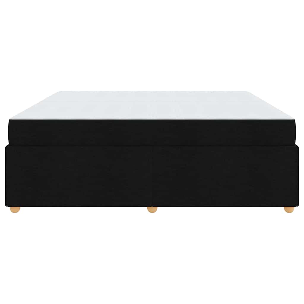 Cadre de lit avec matelas noir 200 x 200 cm en tissu - 6