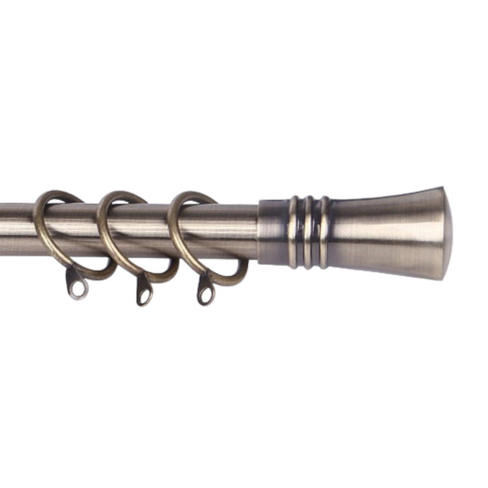 Barra de cortina extensible de acero brixo etruria bronce turbante - tamaño extensible de 71 cm a 122 cm