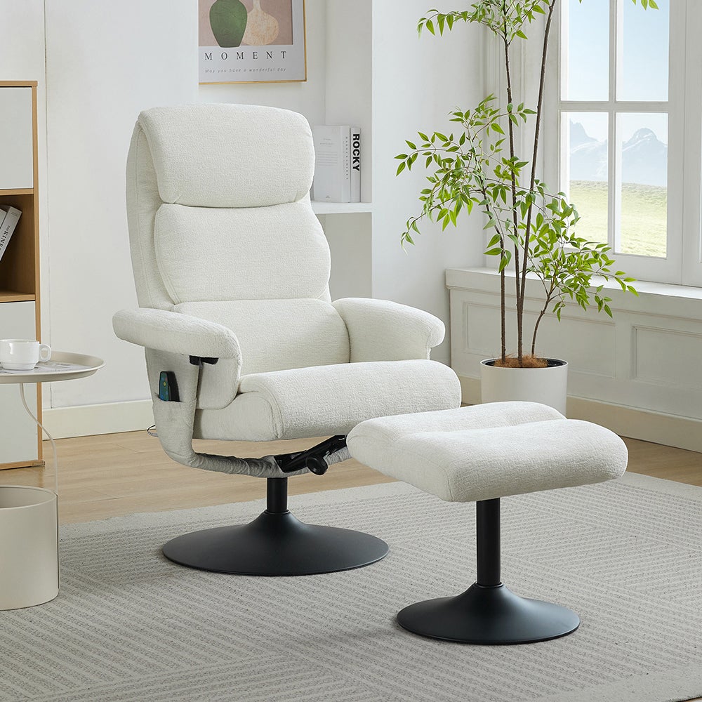 Fauteul relax électrque nclnable, tssu anthracte, Cloud