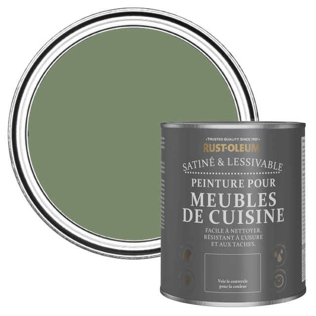 Rust-Oleum Peinture Verte pour Meubles de Cuisine, Satin - Broussaille 750ml