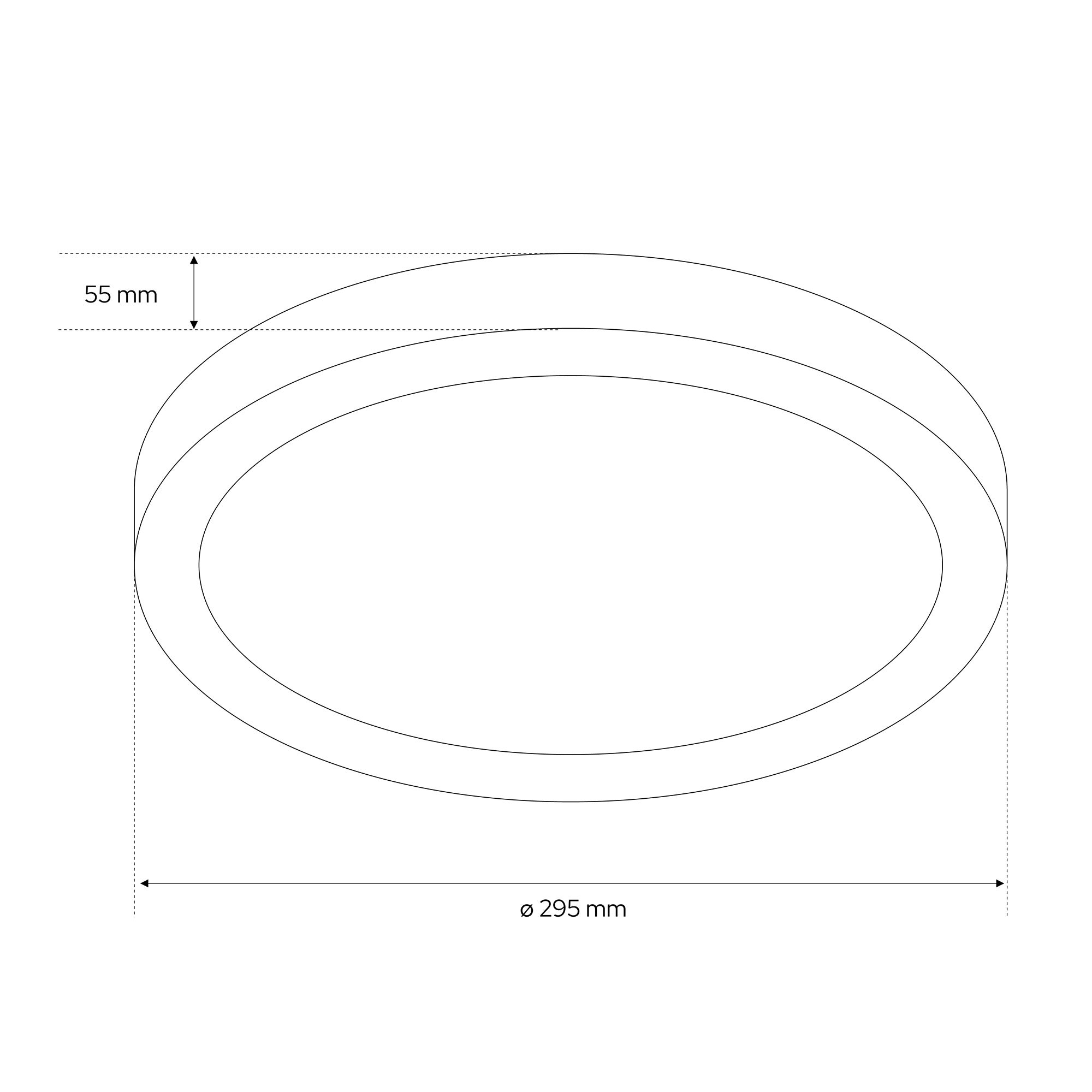 Plafon LED PERETI 18W czarny pierścień 29,5cm, 4000K barwa neutralna, 1800lm, IP44, 220-240V EDO SOLUTIONS - 6