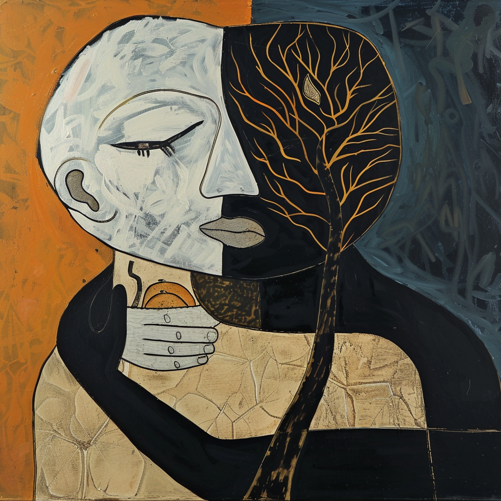 Estampe à encadrer, 50 x 50 cm. POLARTE - Échos d'un rêve, Arbre des ...