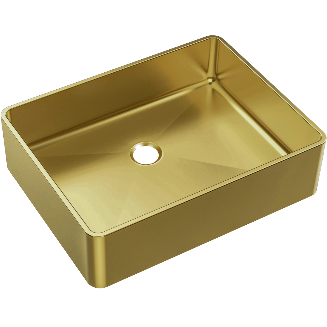 LuisaUmywalka 48x37 ze stali nierdzewnej szczotkowana miedź