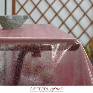 Tovaglia Trasparente Glitter Argento 140x180 Cm - Cerata Impermeabile, Made In Italy, Per Interni Ed Esterni - Foto 4