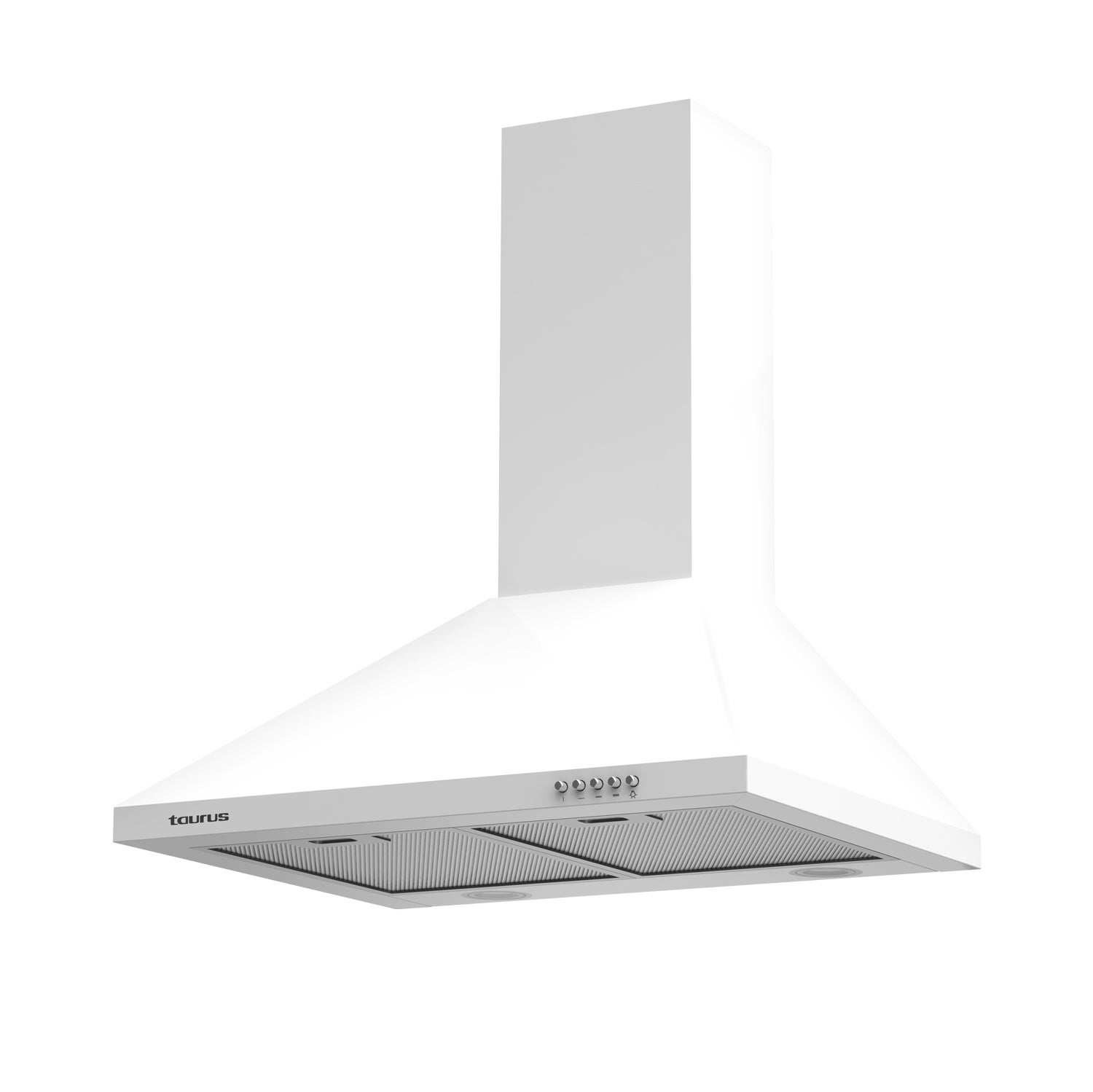 Campana decorativa piramidal taurus pr60whal 60cm 650m³/h clase a blanco brillante | 927646000, 71db, niveles extracción 3