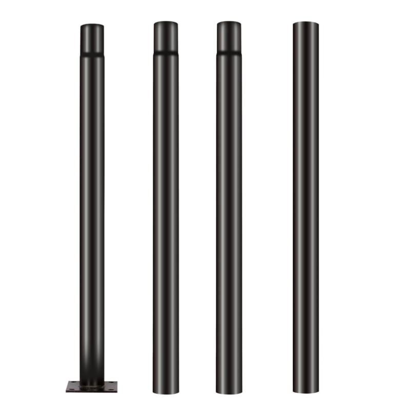 Słup pionowy o wysokości 4 metrów w odcinkach 1 m z podstawą do zewnętrznej latarni solarnej UFO